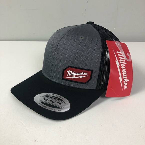 Milwaukee Tools Authentic SnapBack Mesh Cap Baseball Trucker Hat Gridiron NWT - Picture 4 of 8